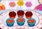 Colorful Flower Cupcakes