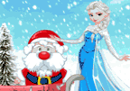 Elsa Helps Santa Claus