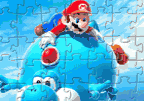 Mario And Yoshi Blue Puzzle